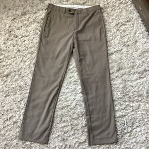 Lauren Ralph Lauren Dress Pants Men 30 x 30 Flat Front Gray Washable Poly Blend